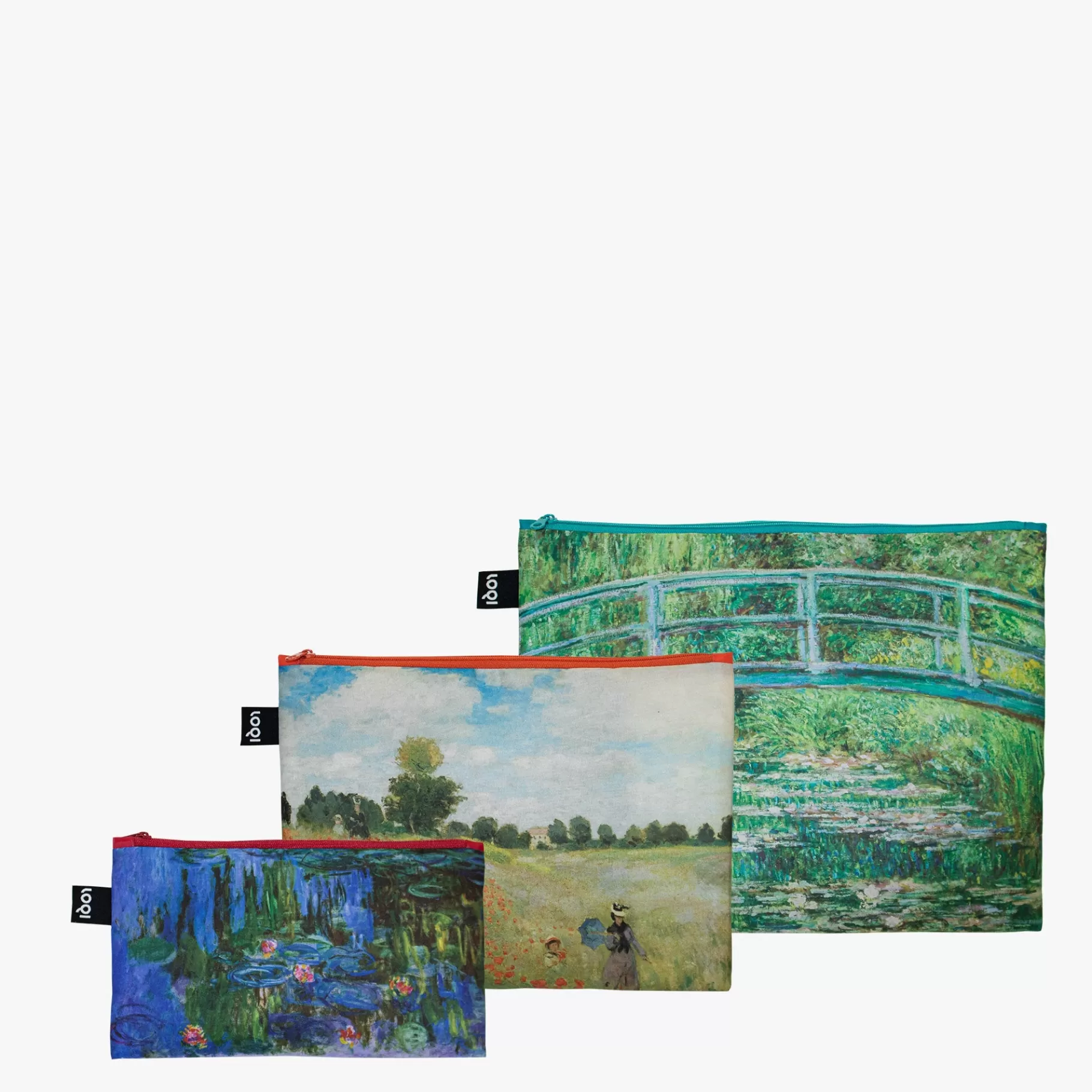 LOQI CLAUDE MONET Pochettes zippées recyclées* Poches Zippées