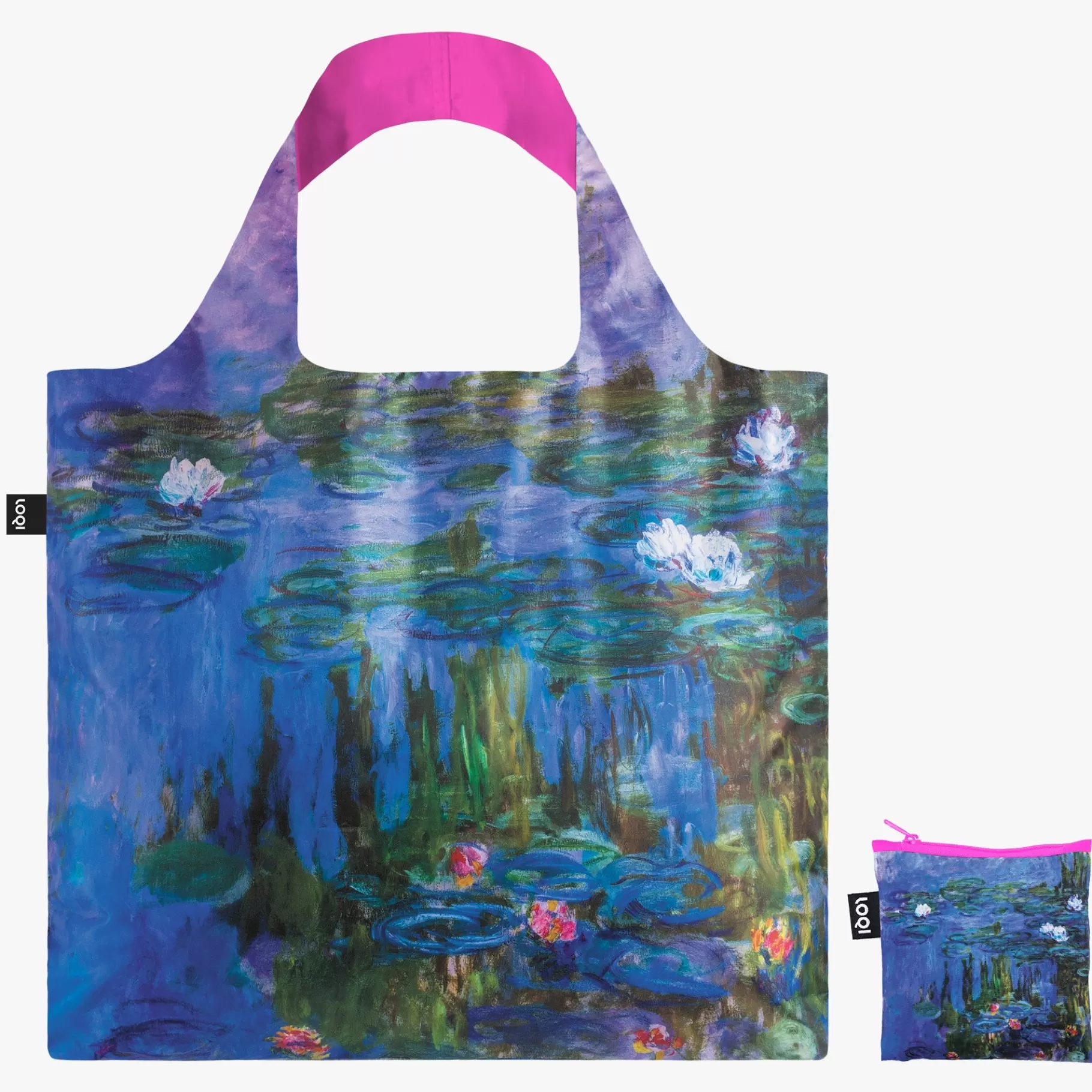 LOQI CLAUDE MONET Sac recyclé Lys d'eau néon* Sacs