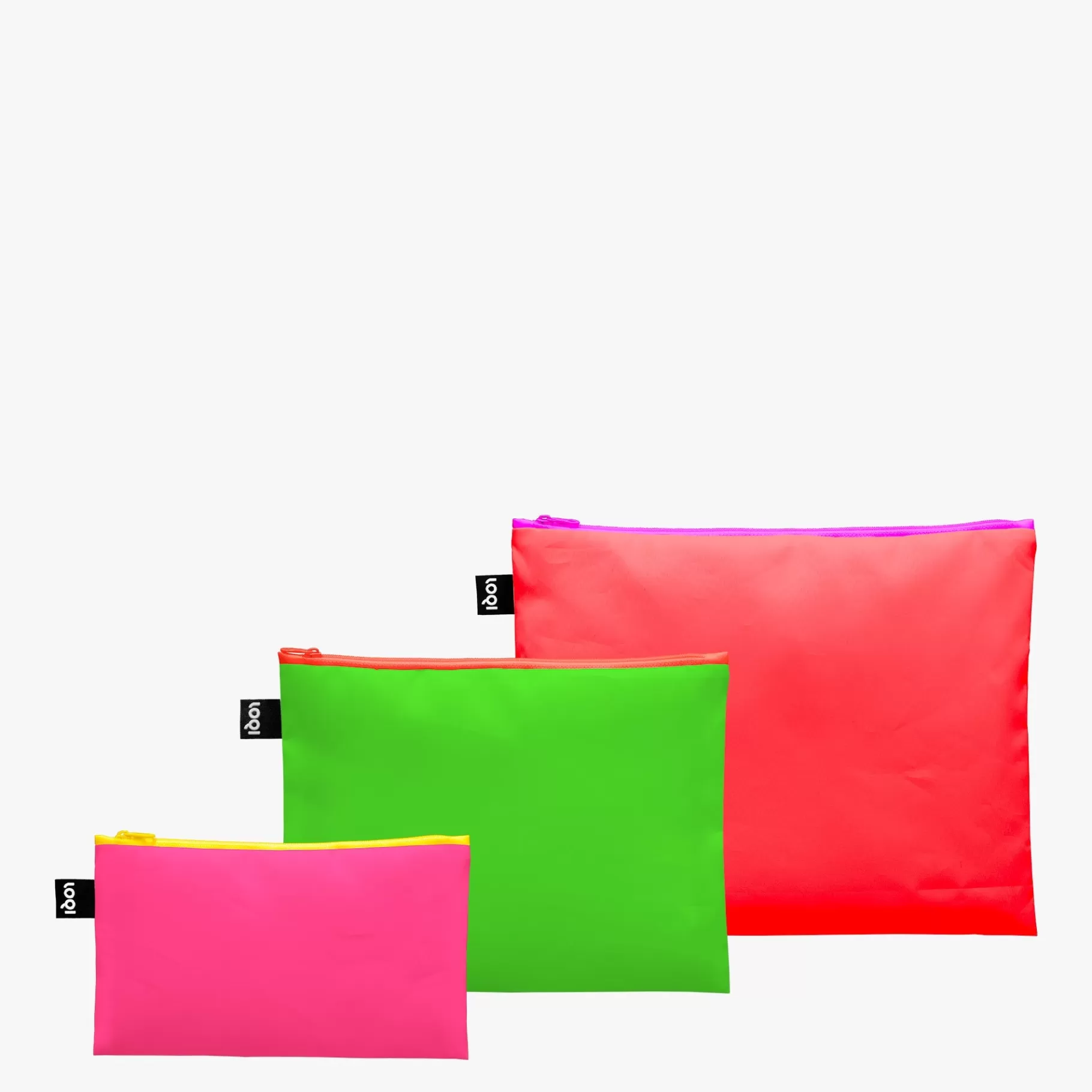 LOQI Pochettes zippées recyclées NEON* Poches Zippées