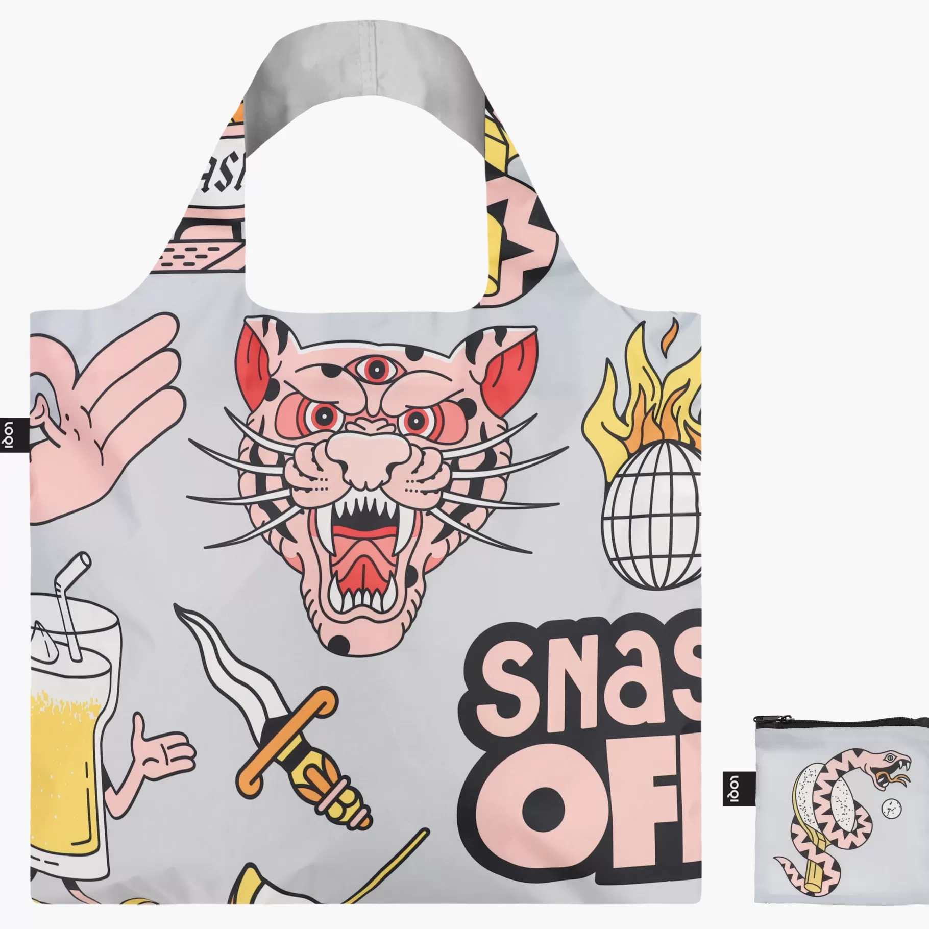 LOQI Sac recyclé SNASK Tiger Grey* Sacs