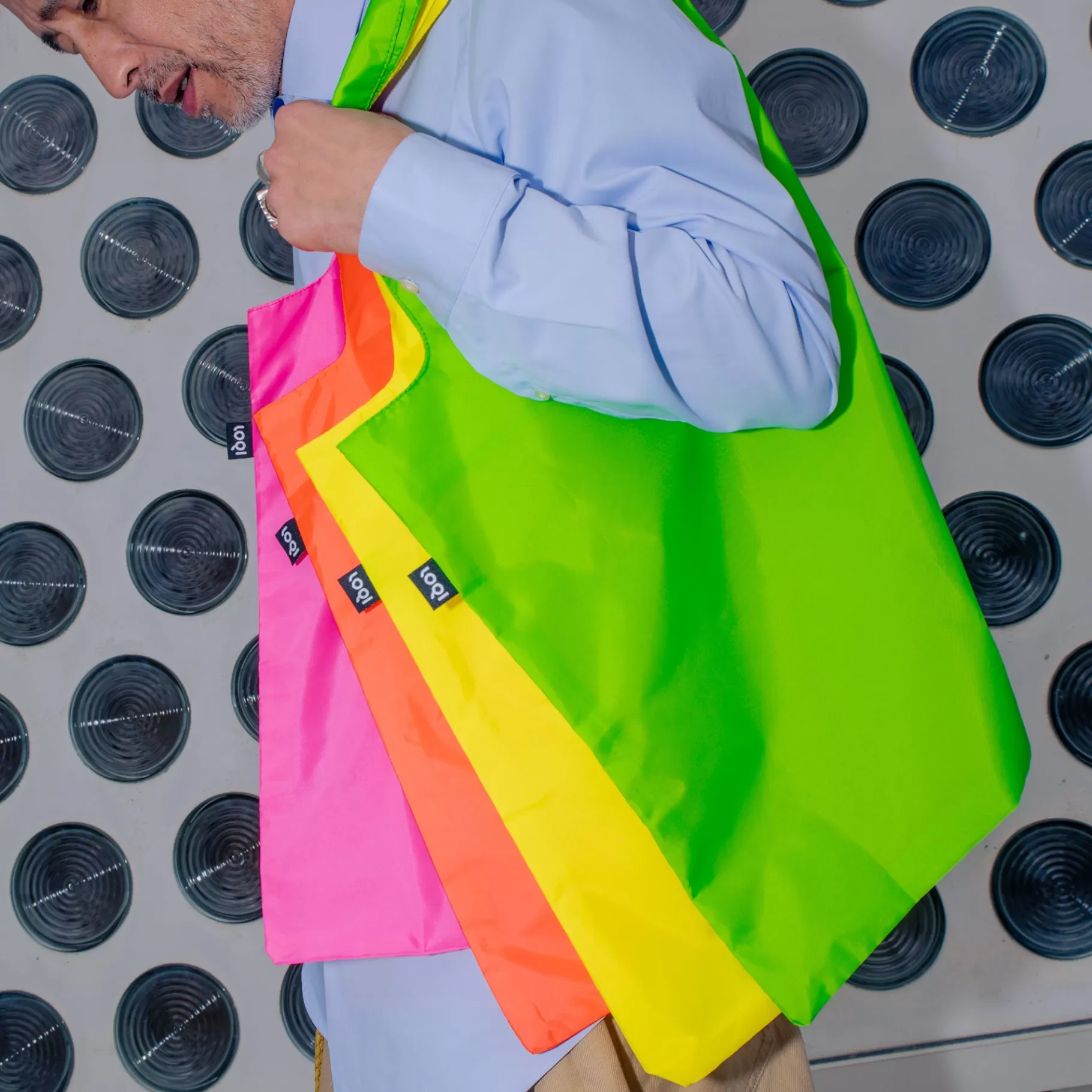 LOQI Sac recyclé vert NEON* Sacs