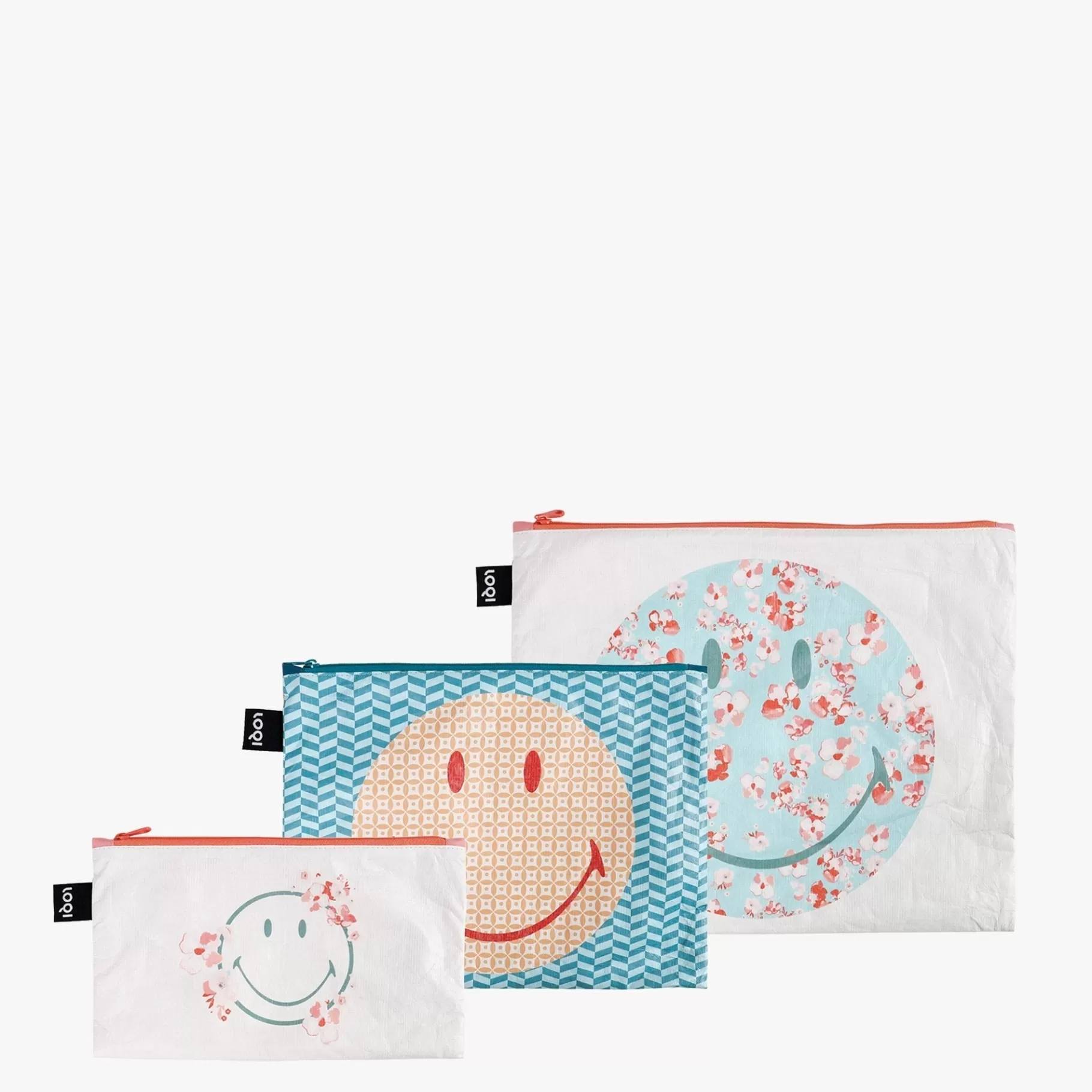 LOQI SMILEY TYVEK Poches zippées Blossom* Poches Zippées